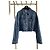 Jaqueta denim Miu Miu com logo all-over azul