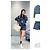 Jaqueta denim Miu Miu com logo all-over azul - vista 5