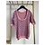 Chanel 20P Top de Algodón con Patrón de Cuadros Diamante Rosa y Blanco - vista 2