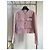 Giacca in tweed di lana rosa Miu Miu - vista 2