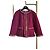 Chanel Bouclé Tweed Jacke in Burgundy Größe 34