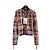 Chanel 22A Rosa Cashmere Cardigan mit Karomuster