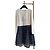 Chanel Color-Block Kleid aus Wolle Schwarz Weiß