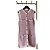 Vestido Chanel 22P de algodão xadrez rosa e branco