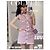 Vestido Chanel 22P de algodão xadrez rosa e branco - vista 5