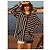 CHANEL 24S Felpa in cotone a righe bianche e nere - vista 6