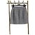 Chanel 24P Gestreifter Glitzerrock Grau
