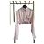 Camicia cropped Prada in seta rosa