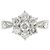Autre Marque Platinum Band Ring with Diamond