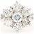 Autre Marque Platinum Band Ring with Diamond - view 2