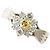 Autre Marque PT900 Platin-Bandring mit braunem Diamanten