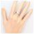 Autre Marque PT900 Platin-Bandring mit braunem Diamanten - Ansicht 6