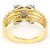 Autre Marque Ehering aus PT900 Platin und 18K Gelbgold mit Diamant - Ansicht 3