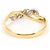 Autre Marque Anello fede in oro giallo 18K e platino con diamante - vista 3