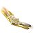 Autre Marque Anello fede in platino e oro giallo 18K con diamante