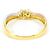 Autre Marque Anello fede in platino e oro giallo 18K con diamante - vista 3