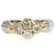 Autre Marque Anello fede in platino e oro giallo con diamante