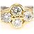 Autre Marque Anello fede in platino e oro giallo con diamante - vista 2