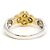 Autre Marque Anello fede in platino e oro giallo con diamante - vista 4