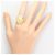 Autre Marque Anello fede in oro giallo 18K e platino con diamante - vista 7