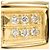 Autre Marque Bandring aus 18K Gelbgold mit Diamant - Ansicht 2