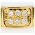 Autre Marque Ringband aus 18K Gelbgold mit Diamant - Ansicht 2