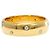 Autre Marque Anello a fascia in oro giallo 18K con zirconia cubica
