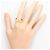 Autre Marque Anello a fascia in oro giallo 18K con zirconia cubica - vista 5