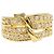 Autre Marque Anello fede in oro giallo 18K e diamanti
