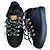 Sneakers Louis Vuitton in camoscio nero con pelliccia