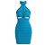 Herve Leger Hervé Léger Vestido Bandage Halterneck Azul