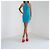 Herve Leger Hervé Léger Vestido Bandage Halterneck Azul - vista 2
