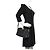 Burberry Piccola Borsa a Tracolla Chichester Pelle Goffrata Check - Nera - vista 13
