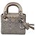 Christian Dior Mini Lady Dior Borsa in Raso e Cristalli - Grigio