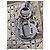 Christian Dior Mini Lady Dior Borsa in Raso e Cristalli - Grigio - vista 11