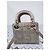 Christian Dior Mini Lady Dior Borsa in Raso e Cristalli - Grigio - vista 3