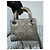 Christian Dior Mini Lady Dior Borsa in Raso e Cristalli - Grigio - vista 5