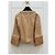 Fendi Beige Leather Jacket Woven Sleeves IT 42 Pre-owned - view 2
