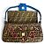 Fendi Borsa Baguette Zucca Blu Lucertola Ricamata - vista 9