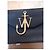 Borsa a tracolla JW Anderson Anchor in pelle nera - vista 10