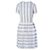 Vestido de malha crochet em algodão com riscas azuis e brancas Red Valentino - vista 3