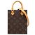 Louis Vuitton Monogram Petit Sac Plat Satchel Braun