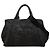 Tote Sac cabas satchel Prada Denim Canapa Logo noir