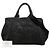 Tote Sac cabas satchel Prada Denim Canapa Logo noir - vue 7