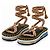 Chloé Lou Multicolor Rope Platform Sandals Spring 2022