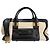 Chloé Alice Drew Leder Handtasche Bicolor Schwarz Beige