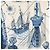Foulard Hermès Vintage Ocean Blue Silk Caravelle 1965 Ledoux - vista 2