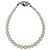 Autre Marque Bracciale di perle Akoya Vintage White 3.2mm 4.9 mm con chiusura in vernice argento