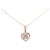Autre Marque K14 Roségold Saphir Halskette