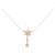 Autre Marque Collar K10 Pink Gold Moonstone Rose Quartz